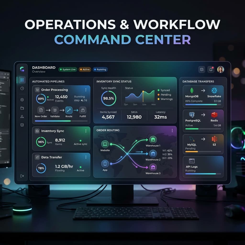 E-commerce Workflow Automation & Database Sync Dashboard